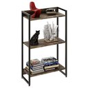 Ver imagem 1 de Estante Livreiro Multiuso Dynamica Industrial 60cm 3 Prateleiras C08 Carvalho Dark - Mpozenato