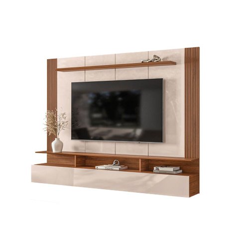 Painel TV até 65'' Ripado 183cm com Bancada Suspensa Infinity D04 - D'Rossi