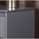 Ver imagem 3 de Mesa de Cabeceira 3 Gavetas Mini Cômoda EJ - beemóveis - Cinza