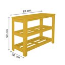 Ver imagem 5 de Sapateira Banco de Piso para Closets e Quartos 8 Pares Sapatos Amarelo Laca