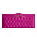 Ver imagem 2 de Kit Barcelona Cabeceira de Cama Painel e Calçadeira Baú King 195 Cm Suede Rosa Pink do Lar Móveis