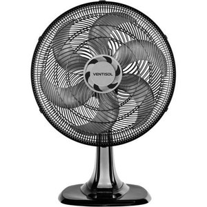Ventilador de Mesa Ventisol Turbo 6 40cm Preto/cinza 127v [f002]