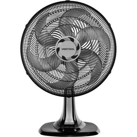 Ventilador de Mesa Ventisol Turbo 6 40cm Preto/cinza 127v [f002]