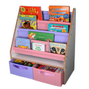 Ver mais imagens de Porta Livros Infantil com 2 Gavetas Organizadoras Rosa