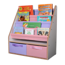 Ver imagem 1 de Porta Livros Infantil com 2 Gavetas Organizadoras Rosa