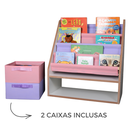 Ver imagem 7 de Porta Livros Infantil com 2 Gavetas Organizadoras Rosa