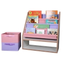 Ver imagem 5 de Porta Livros Infantil com 2 Gavetas Organizadoras Rosa