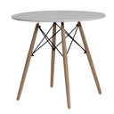 Ver imagem 1 de Mesa Redonda de Jantar para 6 Lugares Charles Eames Eiffel 110cm Branco