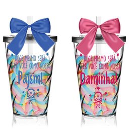 Kit 2 Copos Convite Twister 700 Ml Pajem&Daminha Krystalon - 2