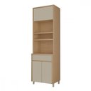 Ver imagem 2 de Paneleiro 3 Portas 1 Gaveta Torre Quente Nesher Condessa 70cm 100 MDF Carvalho-Greige