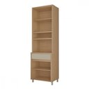 Ver imagem 4 de Paneleiro 3 Portas 1 Gaveta Torre Quente Nesher Condessa 70cm 100 MDF Carvalho-Greige