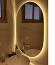 Ver imagem 1 de Espelho Orgânico com Luz de Led Branco Quente 90x50
