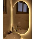 Ver imagem 1 de Espelho Orgânico com Luz de Led Branco Quente 90x50