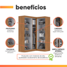 Guarda Roupas Modulado de Canto Madrid com 5 Portas Maxel - 4