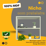 Nicho P15cm Minimalista Branco Mdf Organizador Cozinha - Rufatto Decorações - 4