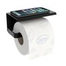 Papeleira Porta Papel Higienico Apoio Celular Preto Plus - 2