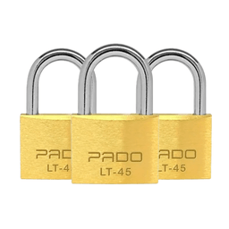 Cadeado Pado 45 Mm Mesma Chave Segredo Kit Com 3 Unidades CADEADO LT-45MM SEGREDOS IGUAIS S1 - 3