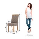 Ver imagem 2 de Conjunto Sala de Jantar Layla Max 4 Lugares Tampo MDF Cadeiras Suede Amêndoa 120cm Casa 812