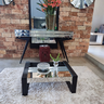 Mesa de Centro Espelhada Istambul MD Demoglass Pes Preto C120 X A30 X L80 - 4