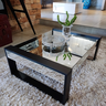 Mesa de Centro Espelhada Istambul MD Demoglass Pes Preto C120 X A30 X L80 - 6
