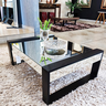 Mesa de Centro Espelhada Istambul MD Demoglass Pes Preto C120 X A30 X L80 - 5