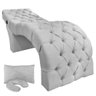Maca Estofada Com Massageador Estética Cílios Linho Bouclê Cinza SOFA STORE - 2
