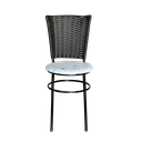 Ver imagem 2 de Conjunto 4 Cadeiras Preta para Cozinha Hawai Café com Assento Estampado:floral Areia