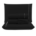 Ver imagem 2 de Kit c/ 4 Jogos Cama Lençol Unique Casal Padrão Micro Percal 400 Fios Ponto Palito 4 Peças - Preto +