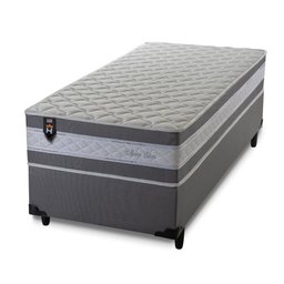 Conjunto Cama Box Solteirão c/ Molas Ensacadas Alpine Cinza 96x203x65  - 3