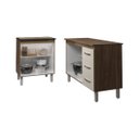 Ver imagem 5 de Balcão Para Cooktop 5 Bocas Fran e Armário Bruna 118 cm Cozinha Gabinete Savana Off White com Tampo 