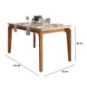 Mesa de Jantar Dália 140cm Carvalho Europeu Creme Tana Decor - 5