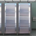 Ver imagem 2 de Porta Vestiário Palheta Alumínio Brilhante 160x80cm c/ Trinco
