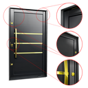 Ver imagem 3 de Porta Pivotante Alumínio Lamb.Evolution c/Pux.e.Elite Preto Gold 240x120 Brimak