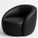 Ver imagem 4 de Kit 2 Poltrona Decorativa Fixa 87cm Hermon Courino Preto- Sallar Home