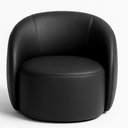 Ver imagem 3 de Kit 2 Poltrona Decorativa Fixa 87cm Hermon Courino Preto- Sallar Home