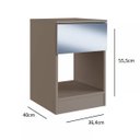 Ver imagem 3 de Mesa de Cabeceira 1 Gaveta com Espelho Florida Turin Genialflex Móveis