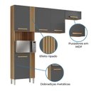 Ver imagem 5 de Armário de Cozinha Compacta 3 Peças 5 Portas Luísa Ripado / Grafite
