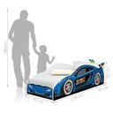 Ver imagem 2 de Cama Carro com Baú Infantil Azul com Colchão