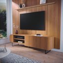 Ver imagem 1 de Rack Bancada para Sala de Estar com Design Curvo e Moderno