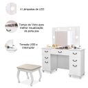 Ver imagem 4 de Penteadeira com Interruptor USB 7 Gavetas e Banqueta Boreal Branco