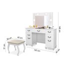 Ver imagem 5 de Penteadeira com Interruptor USB 7 Gavetas e Banqueta Boreal Branco