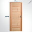 Ver imagem 2 de Kit Porta Pronta Maciça de Eucalipto 214x87x14cm PM78 Solar Abertura Esquerda Cruzeiro Portas