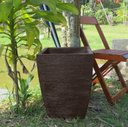 Ver imagem 2 de Vaso Planta 45x35 Moderno Trapézio Polietileno - MARROM MADEIRA 015