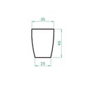 Ver imagem 4 de Vaso Planta 45x35 Moderno Trapézio Polietileno - MARROM MADEIRA 015