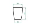 Ver imagem 4 de Vaso Planta 45x35 Moderno Trapézio Polietileno - MARROM MADEIRA 015