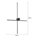 Ver imagem 6 de Arandela Nordecor Nien 60cm+80cm 20w Led Bivolt Preto 3000k Luz Amarela 2937