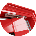 Ver imagem 5 de Porta Alumínio Camarão Lambril e.L25 Vermelho 70 Brimak