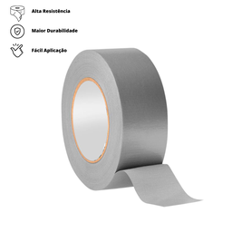 Fita Adesiva Multiuso Silver Tape 50 Mm X 50 Metros - Cinza - 2