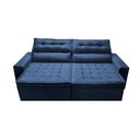 Ver imagem 5 de Sofá Retrátil e Reclinável 2,30m Cama Inbox Belém Tecido Velusoft Azul
