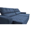 Ver imagem 4 de Sofá Retrátil e Reclinável 2,30m Cama Inbox Belém Tecido Velusoft Azul
